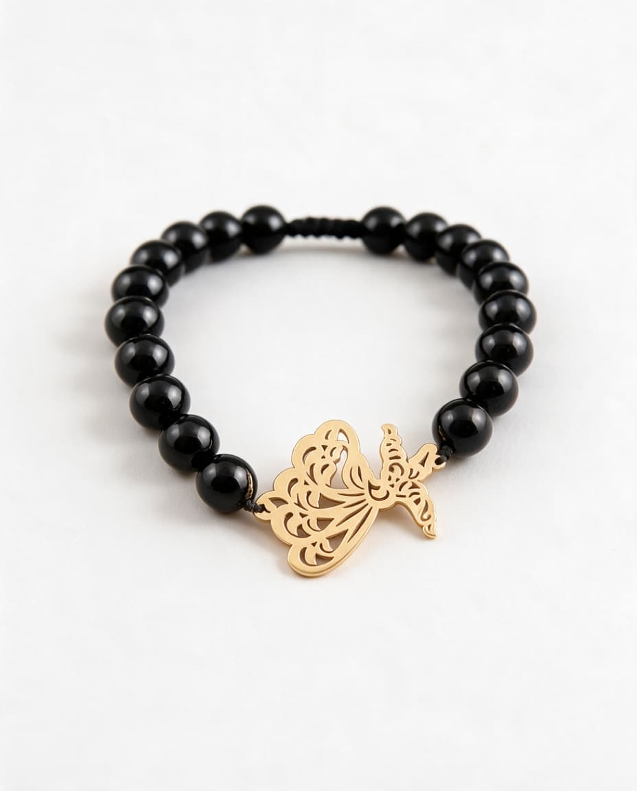 Black Onyx Charm Bracelet