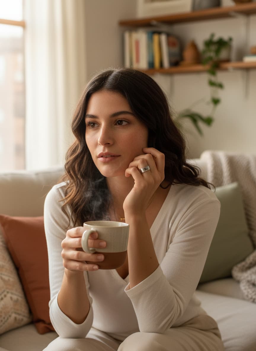 Model wearing the silver-plated ring with Persian engraving