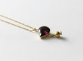 Garnet Pomegranate Charm Necklace
