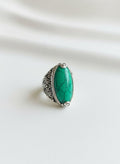 Emerald Cabochon Statement Ring