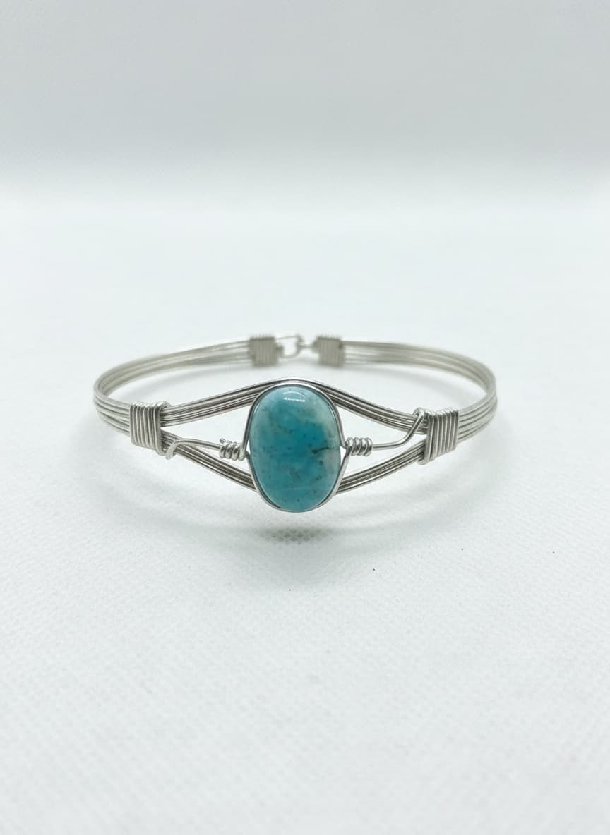 Turquoise Cabochon Wire Cuff