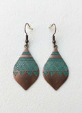 Mixed Metal Copper Stripe Earrings