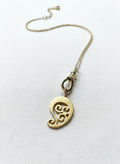 Gold Swirl Paisley Necklace
