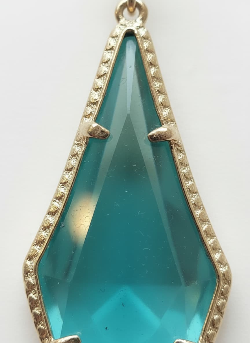Teal Stone Drop Earrings by Adrissa Design — view 3