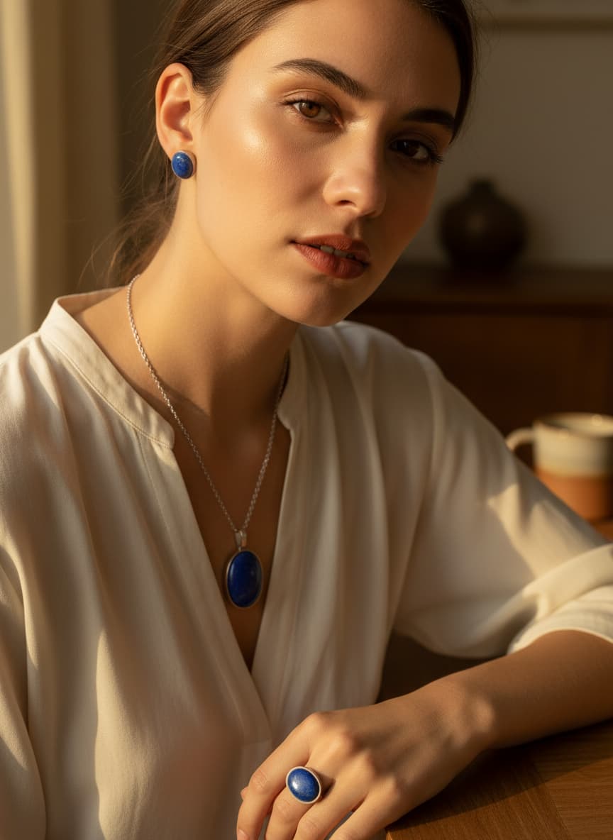Lapis Blue Jewelry Set