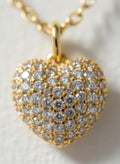 Pave Heart Pendant Necklace by Adrissa Design