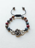 Rose Charm Bead Bracelet