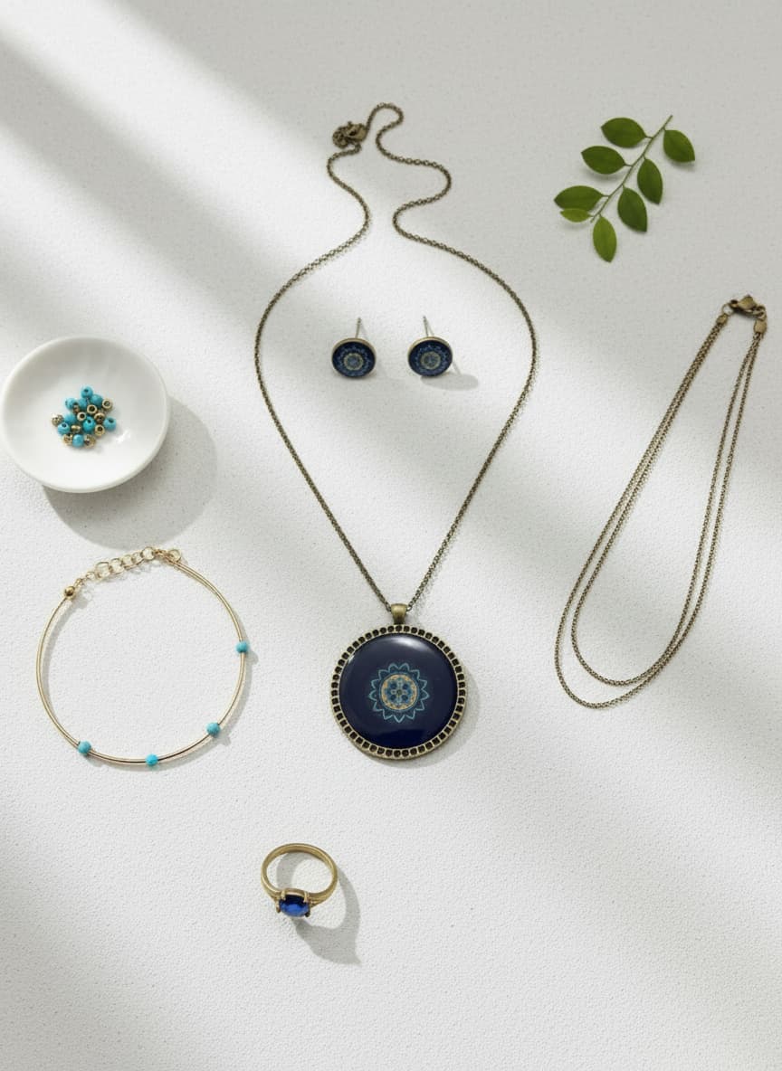 Lapis Cabochon Pendant Necklace