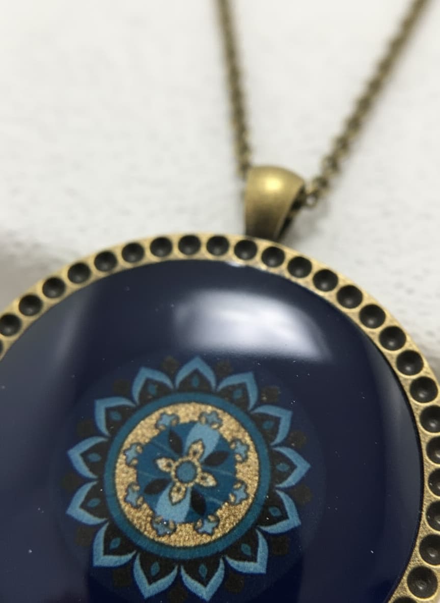 Lapis Cabochon Pendant Necklace