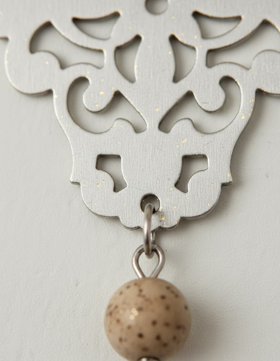 Gray Filigree Drop Earrings