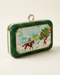 Persian Garden Green Clutch by Adrissa Design