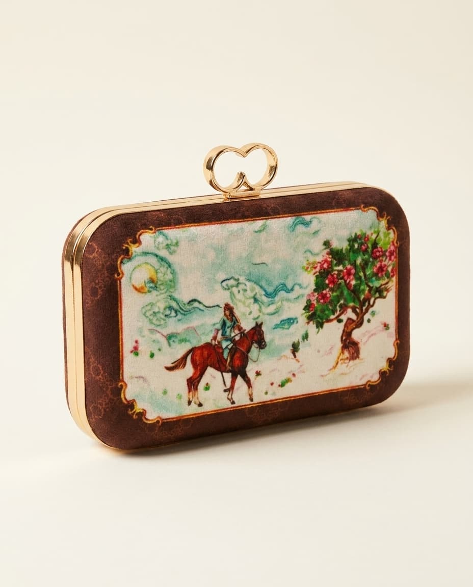 Emerald Horse Rider Clutch