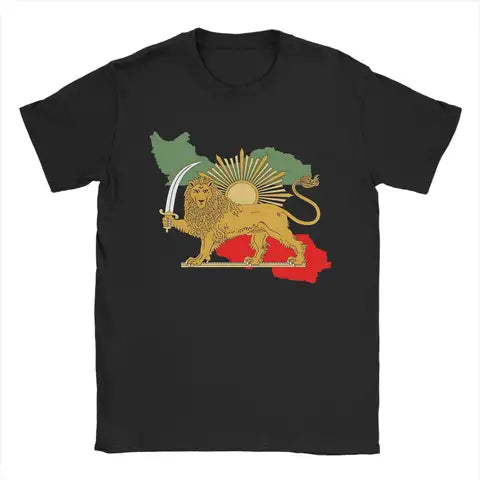 Lion & Sun Flag Map T-Shirt
